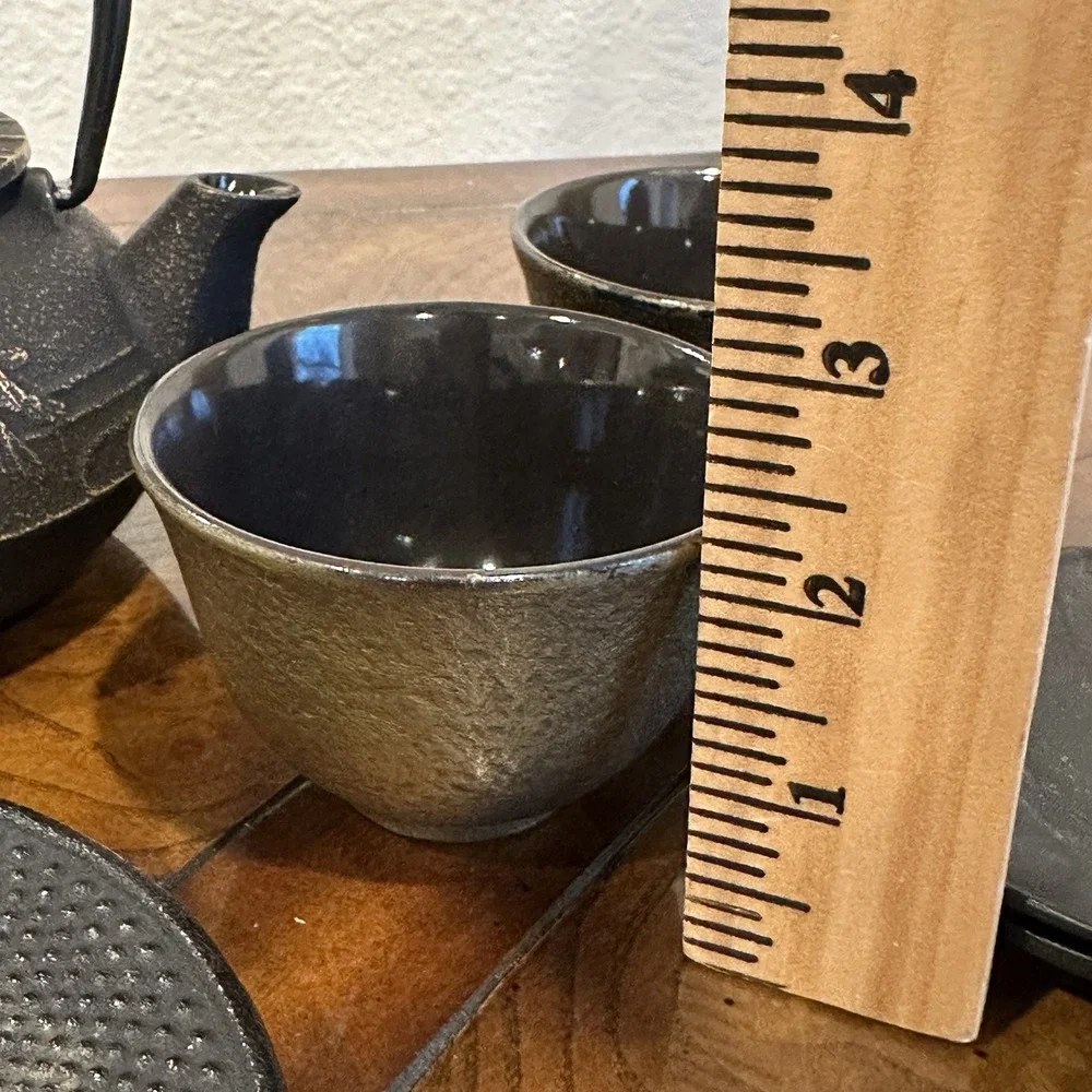 Iwachu Japanese Iron Teapot Tetsubin‎ Set 8 Pieces Goldfish Cast Iron 21oz